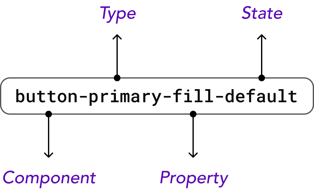 Token structure infographics